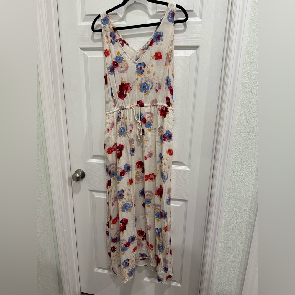 Lucky Brand Cream Floral Maxi Dress